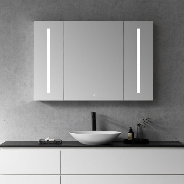 Altair 758048-LED-MC Catola 48 Inch Rectangle Frameless Surface-Mount or Recessed LED Lighted Bathroom Medicine Cabinet