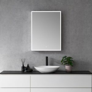 Altair 759024-LED-MC Carsoli 24 Inch Rectangle Frameless Surface-Mount or Recessed LED Lighted Bathroom Medicine Cabinet