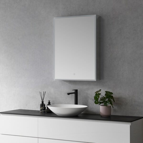 Altair 759024-LED-MC Carsoli 24 Inch Rectangle Frameless Surface-Mount or Recessed LED Lighted Bathroom Medicine Cabinet