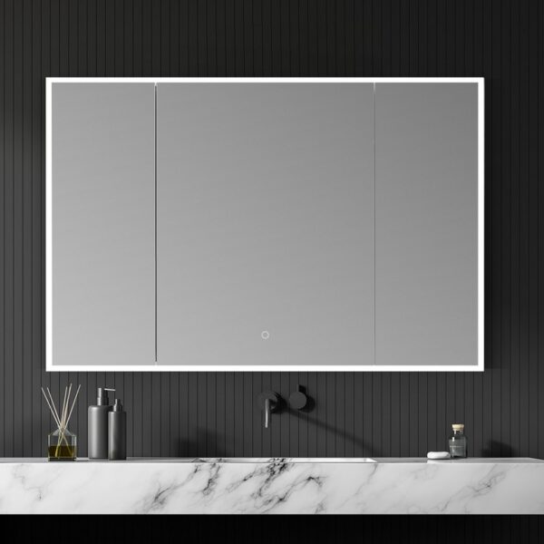 Altair 759048-LED-MC Carsoli 48 Inch Rectangle Frameless Surface-Mount or Recessed LED Lighted Bathroom Medicine Cabinet