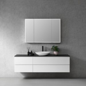 Altair 759048-LED-MC Carsoli 48 Inch Rectangle Frameless Surface-Mount or Recessed LED Lighted Bathroom Medicine Cabinet