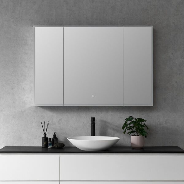 Altair 759048-LED-MC Carsoli 48 Inch Rectangle Frameless Surface-Mount or Recessed LED Lighted Bathroom Medicine Cabinet