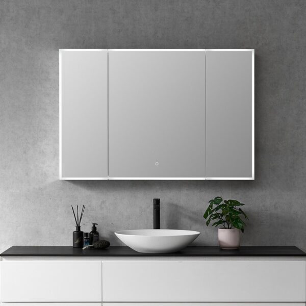 Altair 759048-LED-MC Carsoli 48 Inch Rectangle Frameless Surface-Mount or Recessed LED Lighted Bathroom Medicine Cabinet