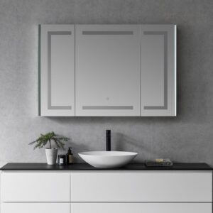 Altair 760048-LED-MC Bojano 48 Inch Rectangle Frameless Surface-Mount or Recessed LED Lighted Bathroom Medicine Cabinet