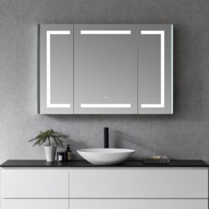 Altair 760048-LED-MC Bojano 48 Inch Rectangle Frameless Surface-Mount or Recessed LED Lighted Bathroom Medicine Cabinet