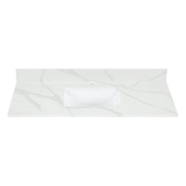 Altair 7848-CTP-CWQ Arbios 48 Inch Quartz Stone Vanity Top in Calacatta White