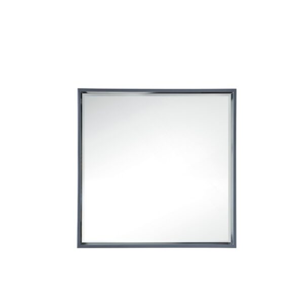 James Martin 803-M35.4-MGG Milan 35.4 Inch Square Cube Mirror in Modern Grey Glossy