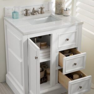 James Martin 825-V30-BW De Soto 31 Inch Single Vanity in Bright White