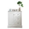 James Martin 825-V30-BW-3AF De Soto 31 Inch Single Vanity in Bright White with 3 cm Arctic Fall Solid Surface Top