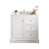 James Martin 825-V36-BW-3AF De Soto 37 Inch Single Vanity in Bright White with 3 cm Arctic Fall Solid Surface Top