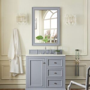 James Martin 825-V36-SL De Soto 37 Inch Single Vanity in Silver Gray