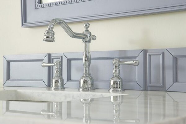 James Martin 825-V36-SL-3AF De Soto 37 Inch Single Vanity in Silver Gray with 3 cm Arctic Fall Solid Surface Top