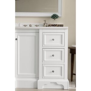 James Martin 825-V48-3WZ De Soto 49 1/4 Inch Single Vanity with 3cm White Zeus Quartz Top