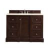 James Martin 825-V48-BNM-3EMR De Soto 48 Inch Single Vanity in Burnished Mahogany with 3 CM Eternal Marfil Quartz Top