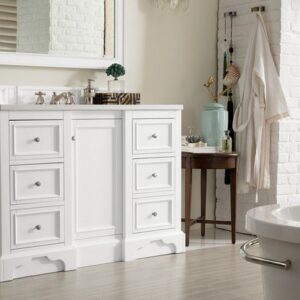 James Martin 825-V48-BW De Soto 49 Inch Single Vanity in Bright White