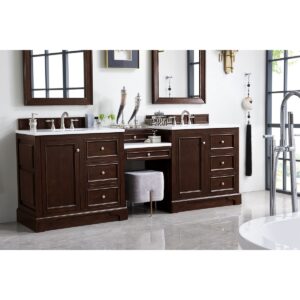 James Martin 825-V94-DU 96 1/2 Inch Free-Standing Double Sink Bathroom Vanity with 3 CM Top