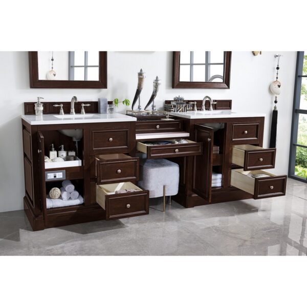 James Martin 825-V94-DU 96 1/2 Inch Free-Standing Double Sink Bathroom Vanity with 3 CM Top