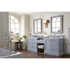 James Martin 825-V94-DU 96 1/2 Inch Free-Standing Double Sink Bathroom Vanity with 3 CM Top