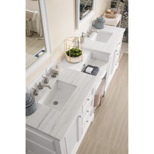 James Martin 825-V94-DU 96 1/2 Inch Free-Standing Double Sink Bathroom Vanity with 3 CM Top