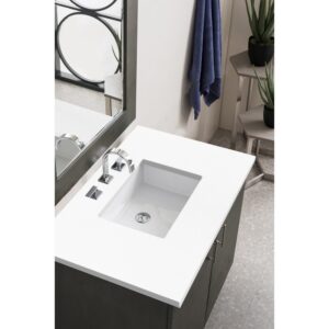 James Martin 850-V36-3WZ Metropolitan 36 Inch Single Vanity with 3cm White Zeus Quartz Top