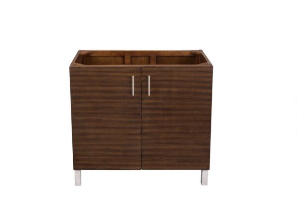 James Martin 850-V36-AWT-3AF Metropolitan 36 Inch American Walnut Single Vanity with 3 cm Arctic Fall Solid Surface Top