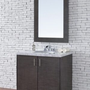 James Martin 850-V36-SOK-3AF Metropolitan 36 Inch Silver Oak Single Vanity with 3 cm Arctic Fall Solid Surface Top