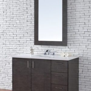 James Martin 850-V48-SOK-3AF Metropolitan 48 Inch Silver Oak Single Vanity with 3 cm Arctic Fall Solid Surface Top