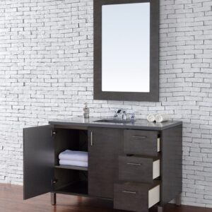 James Martin 850-V48-SOK-3AF Metropolitan 48 Inch Silver Oak Single Vanity with 3 cm Arctic Fall Solid Surface Top