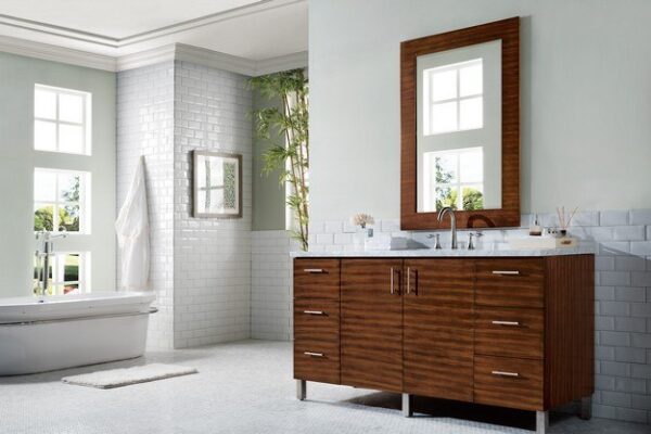 James Martin 850-V60S-AWT Metropolitan 60 Inch Single Vanity in American Walnut