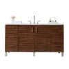 James Martin 850-V60S-AWT-3AF Metropolitan 60 Inch American Walnut Single Vanity with 3 cm Arctic Fall Solid Surface Top