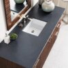 James Martin 850-V60S-AWT-3CSP Metropolitan 60 Inch Single Vanity in American Walnut with 3 cm Charcoal Soapstone Quartz Top with Sink