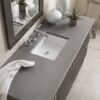 James Martin 850-V60S-SOK-3GEX Metropolitan 60 Inch Single Vanity in Silver Oak with 3 cm Grey Expo Quartz Top with Sink