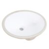 Altair 9003-BAS-WH Lily 18 3/8 Inch Oval Ceramic Undermount Bathroom Sink - White