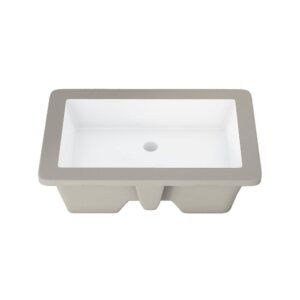 Altair 9004-BAS-WH Dixie 19 3/4 Inch Rectangular Ceramic Undermount Bathroom Sink - White