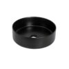 Altair 9010-BAS-BL Sabine 14 1/4 Inch Round Ceramic Vessel Bathroom Sink - Black