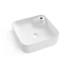 Altair 9013-BAS-WH Leonis 17 Inch Square Ceramic Vessel Bathroom Sink - White