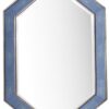 James Martin 963-M30-SL-DB Tangent 30 Inch Mirror in Silver with Delft Blue