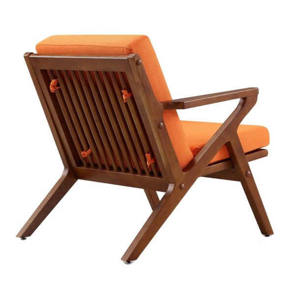 Manhattan Comfort Martelle Orange and Amber Twill Weave Accent Chair