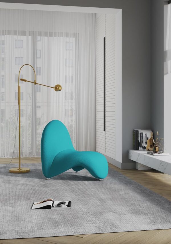 Manhattan Comfort MoMa Teal Wool Blend Accent Chair