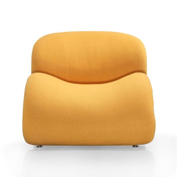 Manhattan Comfort Rosebud Yellow Wool Blend Accent Chair