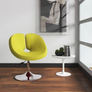 Manhattan Comfort Perch Green and Polished Chrome Wool Blend Adjustable Chair