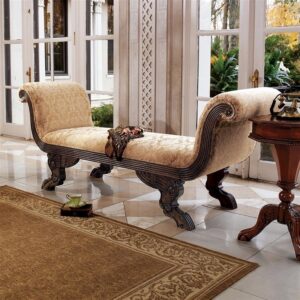 Design Toscano AF1607 84 Inch Veronique Rolled Arm Chaise