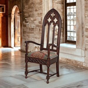 Design Toscano AF51316 21 1/2 Inch Viollet Le Duc Gothic Arm Chair