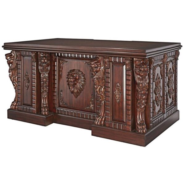 Design Toscano AF57224 63 Inch Lord Raffles Lion Executive Desk