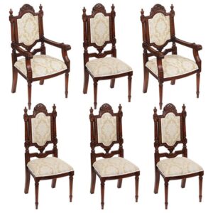 Design Toscano AF91414 Salon Des Rosiers Chairs, Set of 6