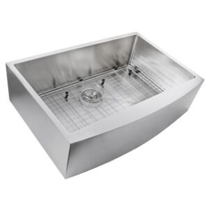 Nantucket Apron332210-SR-16 Pro Series Apron 33 Inch Pro Series Small Radius Farmhouse Apron Front Stainless Steel Sink