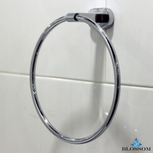 Blossom BA02 304 01 Wall Mounted Towel Ring in Chrome