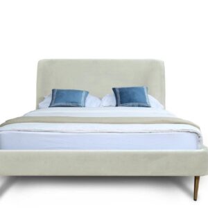 Manhattan Comfort Heather Full-Size Bed in Cream