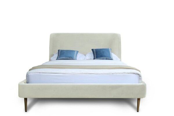 Manhattan Comfort Heather Full-Size Bed in Cream