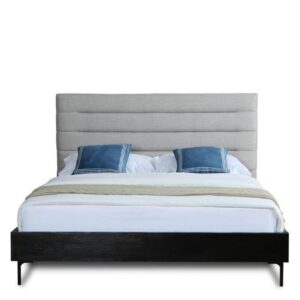 Manhattan Comfort Schwamm Full-Size Bed in Light Grey